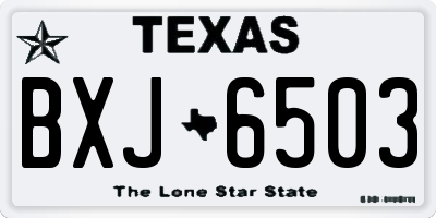 TX license plate BXJ6503