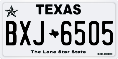 TX license plate BXJ6505