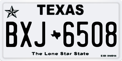 TX license plate BXJ6508