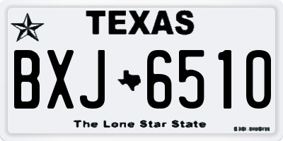 TX license plate BXJ6510