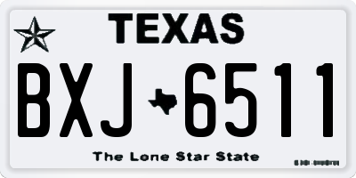 TX license plate BXJ6511