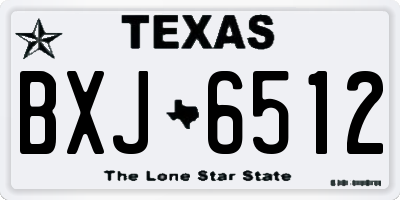 TX license plate BXJ6512