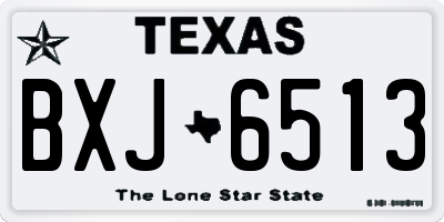 TX license plate BXJ6513