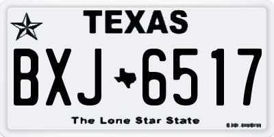 TX license plate BXJ6517