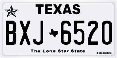 TX license plate BXJ6520