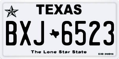 TX license plate BXJ6523