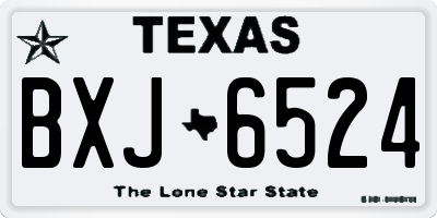 TX license plate BXJ6524