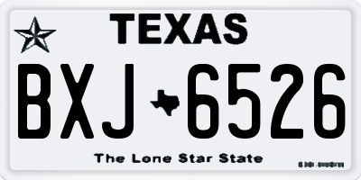 TX license plate BXJ6526