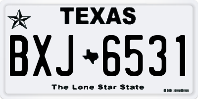 TX license plate BXJ6531