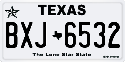 TX license plate BXJ6532