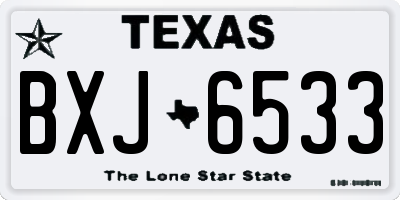 TX license plate BXJ6533