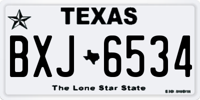 TX license plate BXJ6534