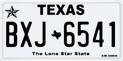 TX license plate BXJ6541