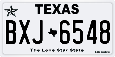 TX license plate BXJ6548