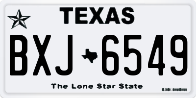 TX license plate BXJ6549