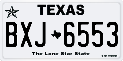 TX license plate BXJ6553