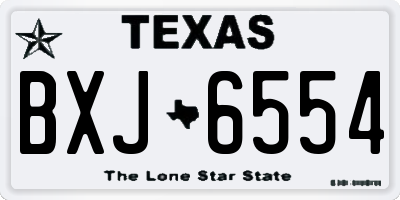 TX license plate BXJ6554