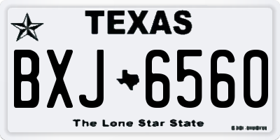 TX license plate BXJ6560