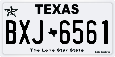TX license plate BXJ6561