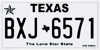 TX license plate BXJ6571