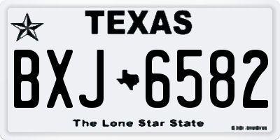 TX license plate BXJ6582