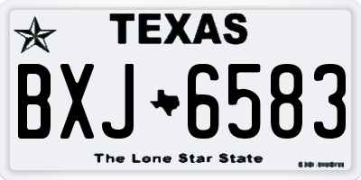 TX license plate BXJ6583