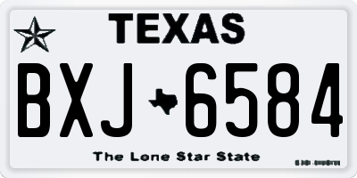 TX license plate BXJ6584