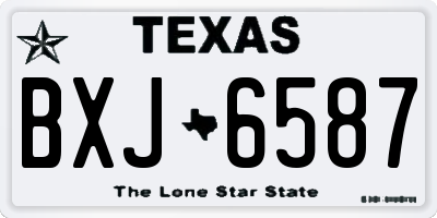 TX license plate BXJ6587
