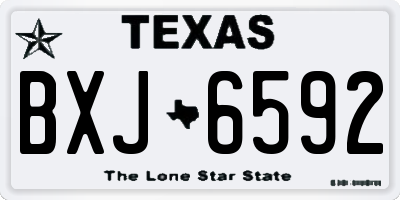 TX license plate BXJ6592