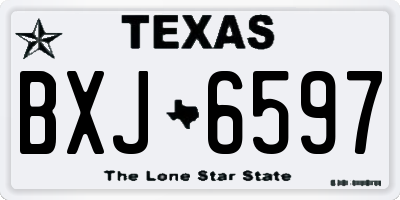 TX license plate BXJ6597