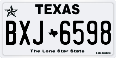 TX license plate BXJ6598