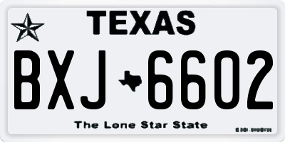 TX license plate BXJ6602