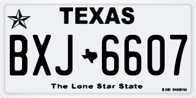 TX license plate BXJ6607