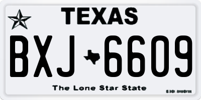 TX license plate BXJ6609