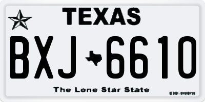 TX license plate BXJ6610