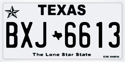 TX license plate BXJ6613
