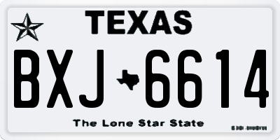 TX license plate BXJ6614