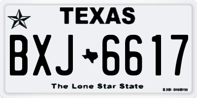 TX license plate BXJ6617