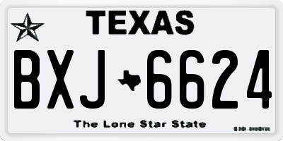 TX license plate BXJ6624