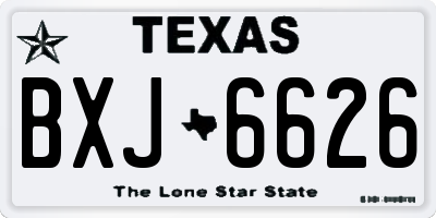 TX license plate BXJ6626
