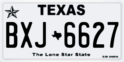 TX license plate BXJ6627