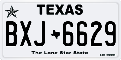 TX license plate BXJ6629