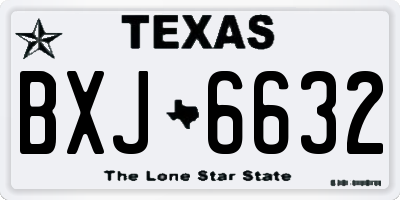 TX license plate BXJ6632
