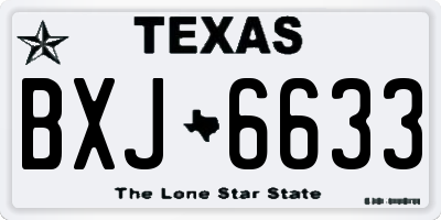 TX license plate BXJ6633