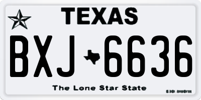 TX license plate BXJ6636