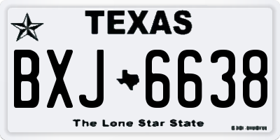 TX license plate BXJ6638