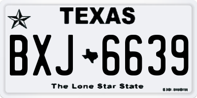 TX license plate BXJ6639
