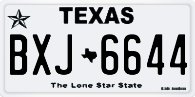 TX license plate BXJ6644