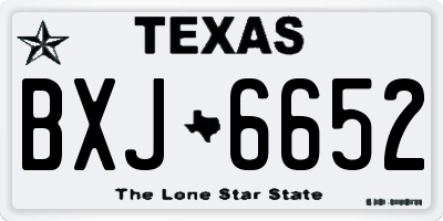 TX license plate BXJ6652