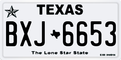 TX license plate BXJ6653